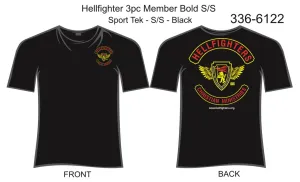 336-6122 Sport Tek, Short Sleeve, Hellfighter 3pc Member Bold (Black)