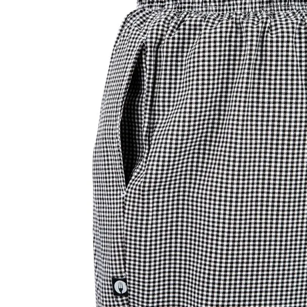 A026-XXL Chef Works Essential Baggy Pants Small Black Check