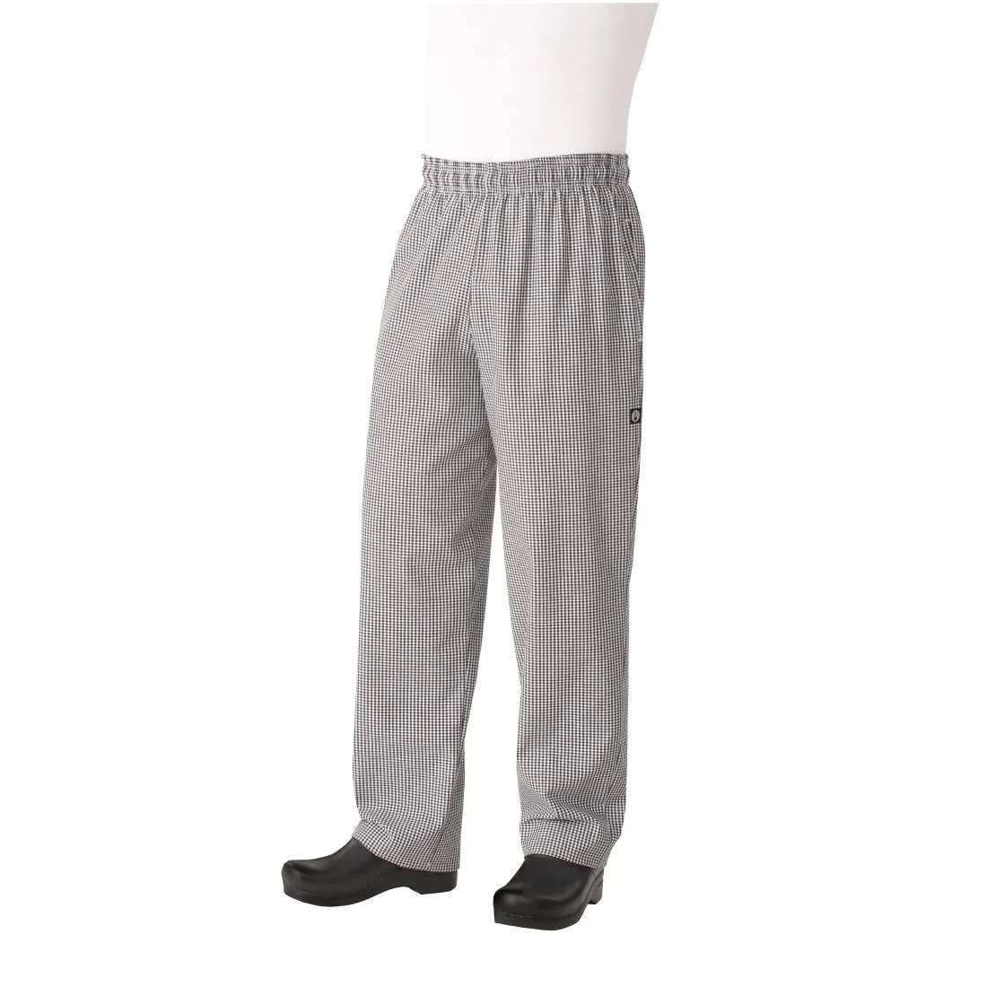 A026-XXL Chef Works Essential Baggy Pants Small Black Check