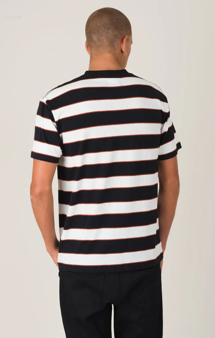 Afends Mens Reds - Retro Fit Yarn Dyed Stripe