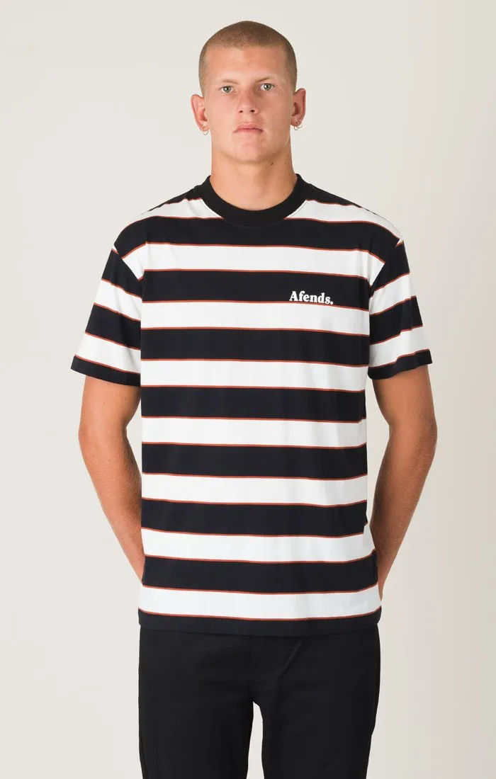 Afends Mens Reds - Retro Fit Yarn Dyed Stripe