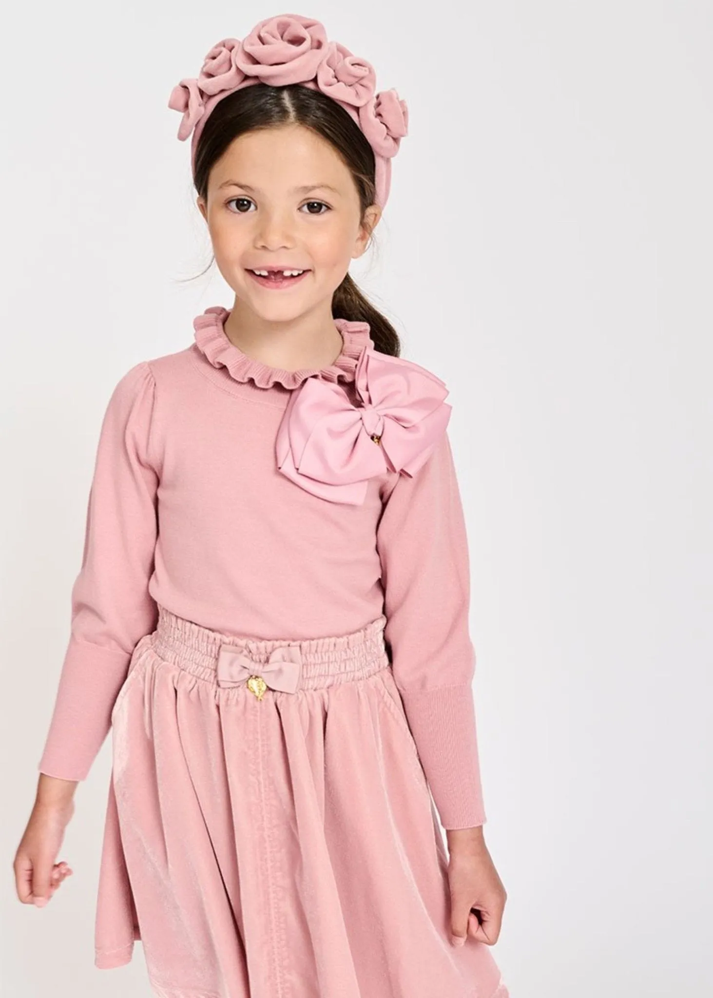 Angel's Face Girls Rosaria Tea Rose Jumper Sweater