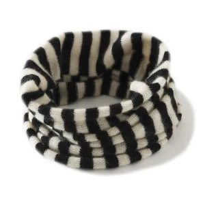 Color Matching Fashionable and Versatile Small Scarf Cashmere Knitted Neck Warmer for Women