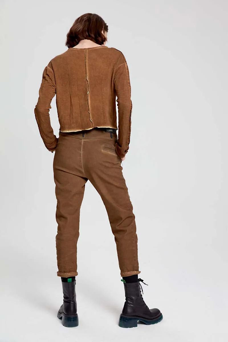 Colored Denim Trousers - Original Terra Brown