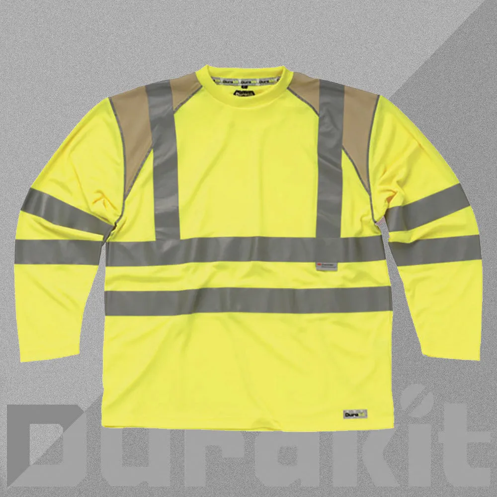 Durakit Safety Workwear - Class 3 Hi Vis T-Shirt Long Sleeve