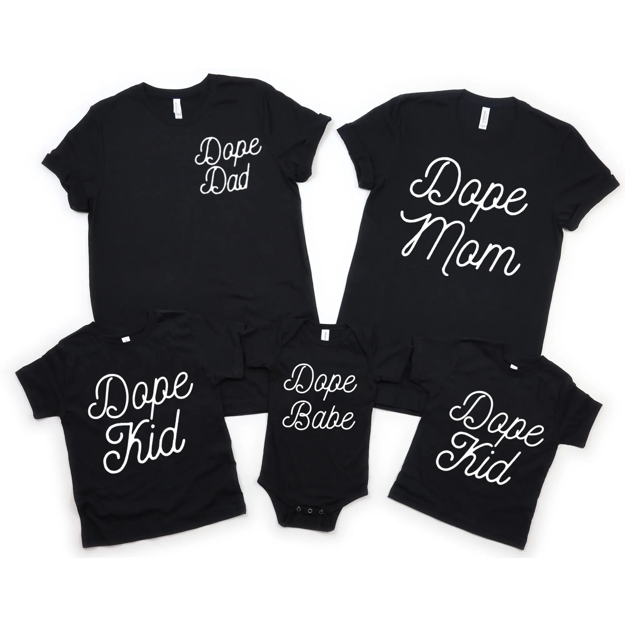 Family of 5 Matching Set - Dope Family Collection© (Black)