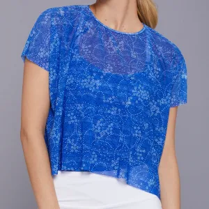 Floral Knit Layer Top (print mesh)