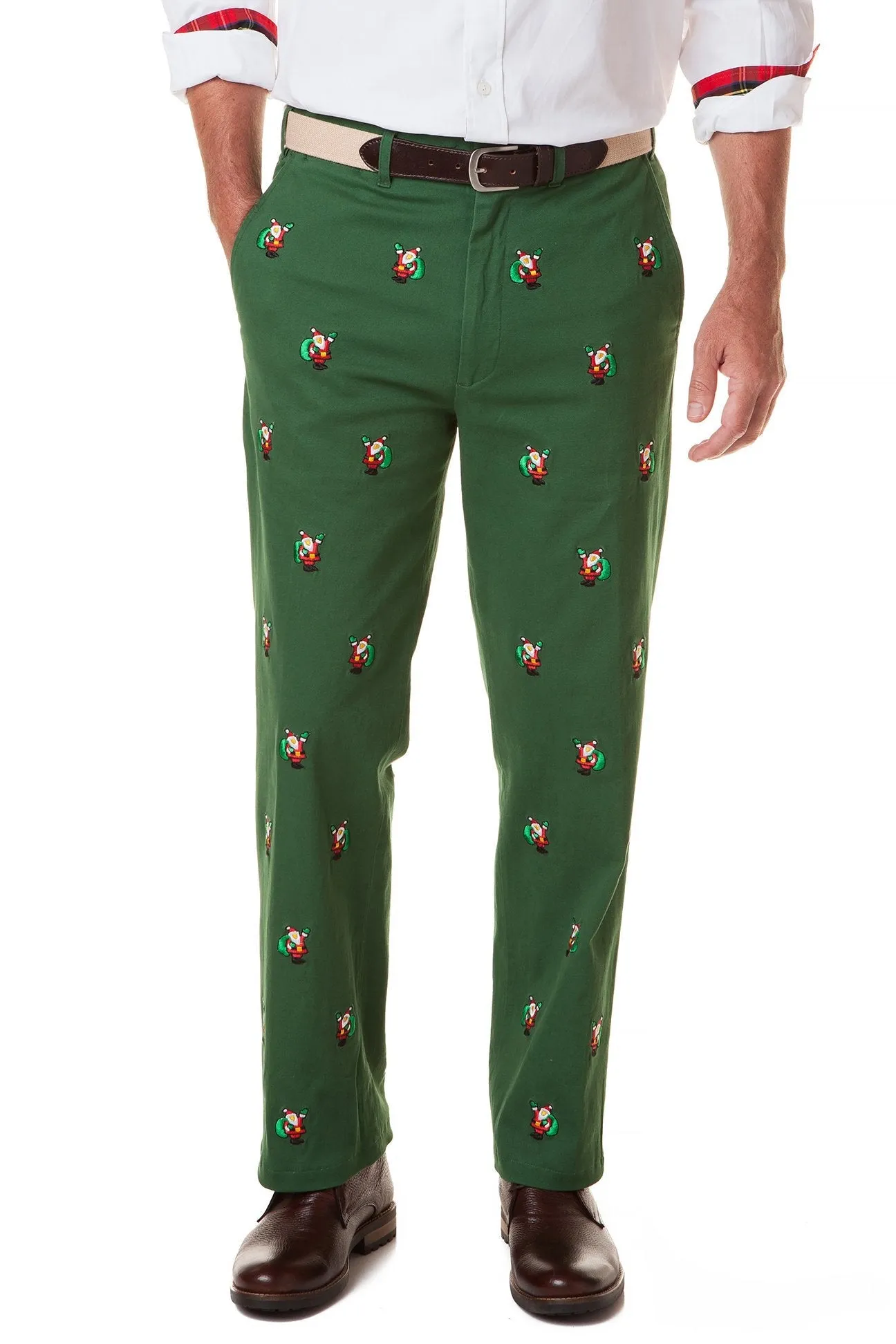 Harbor Pant Stretch Twill Hunter with Santa