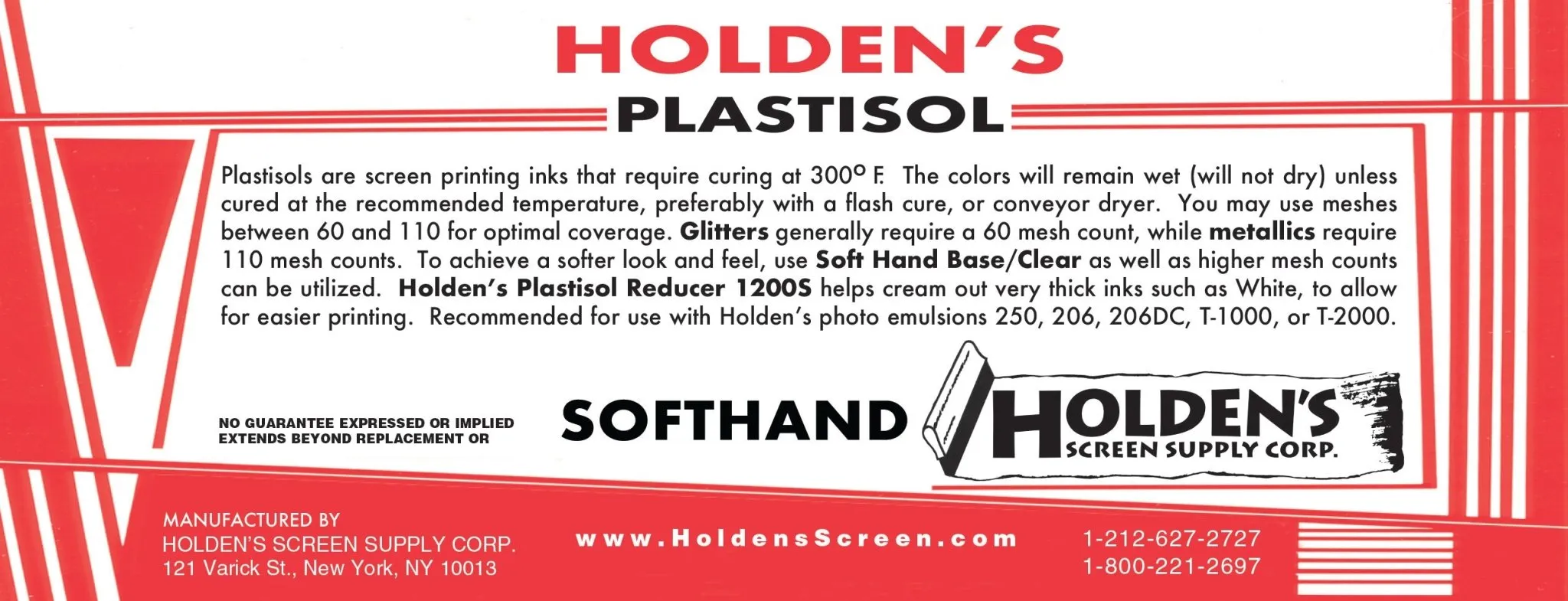 Holden's Screen Supply Plastisol Ink Soft Hand Base | Plastisol Extender for Screen Printing | Reduces Opacity & Ideal for Foil Heat Press