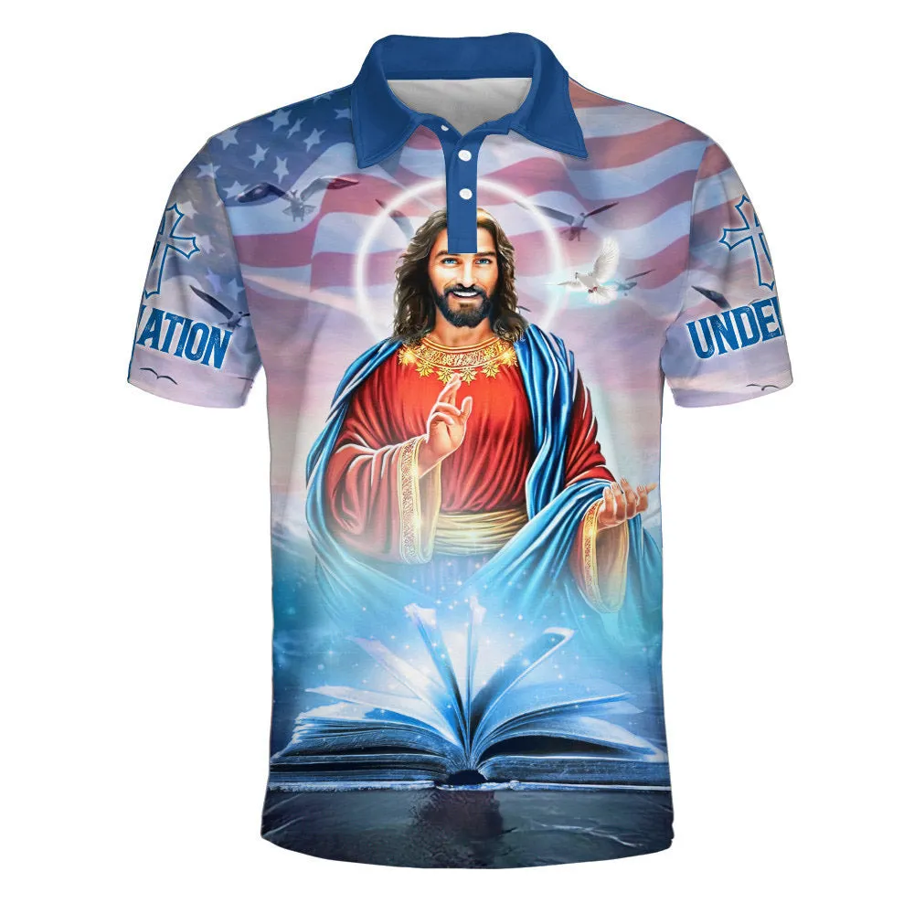 Jesus Christ Picture Polo Shirt - Christian Shirts & Shorts