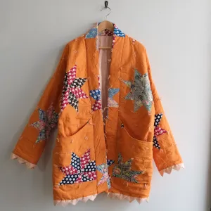 L Orange with Patchwork Stars Faith Jacket LL004