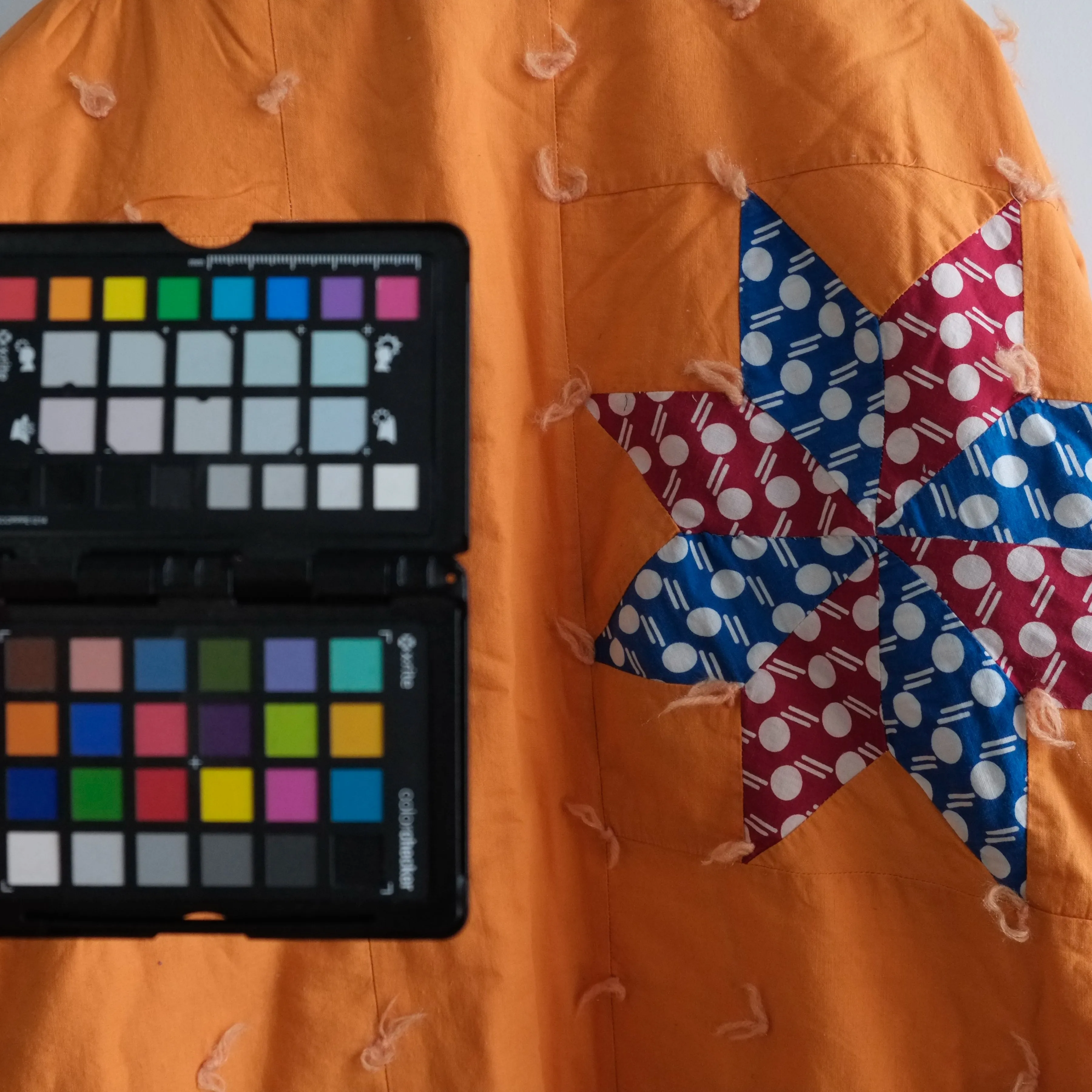 L Orange with Patchwork Stars Faith Jacket LL004