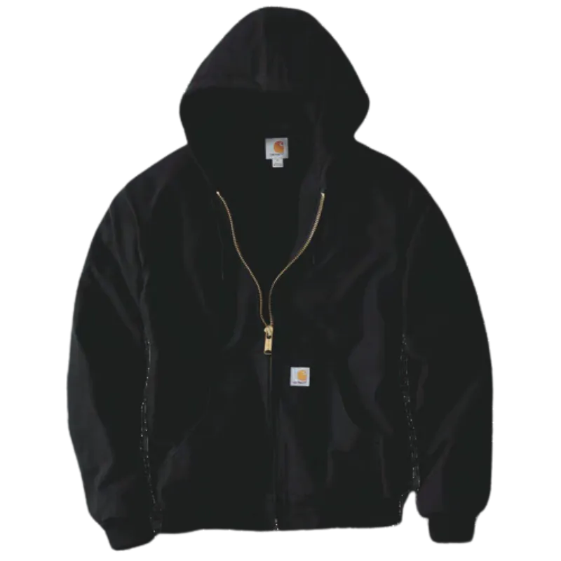 Loose Fit Firm Duck Insulated Active Jacket | Black