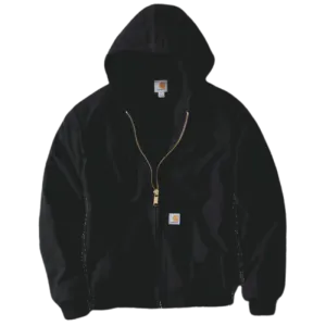 Loose Fit Firm Duck Insulated Active Jacket | Black