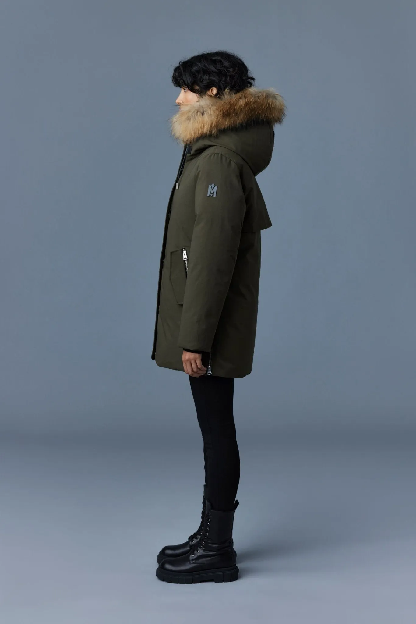 MACKAGE KINSLEE-F - 2-in-1 Oversized Down Parka With Bib And Natural Fur