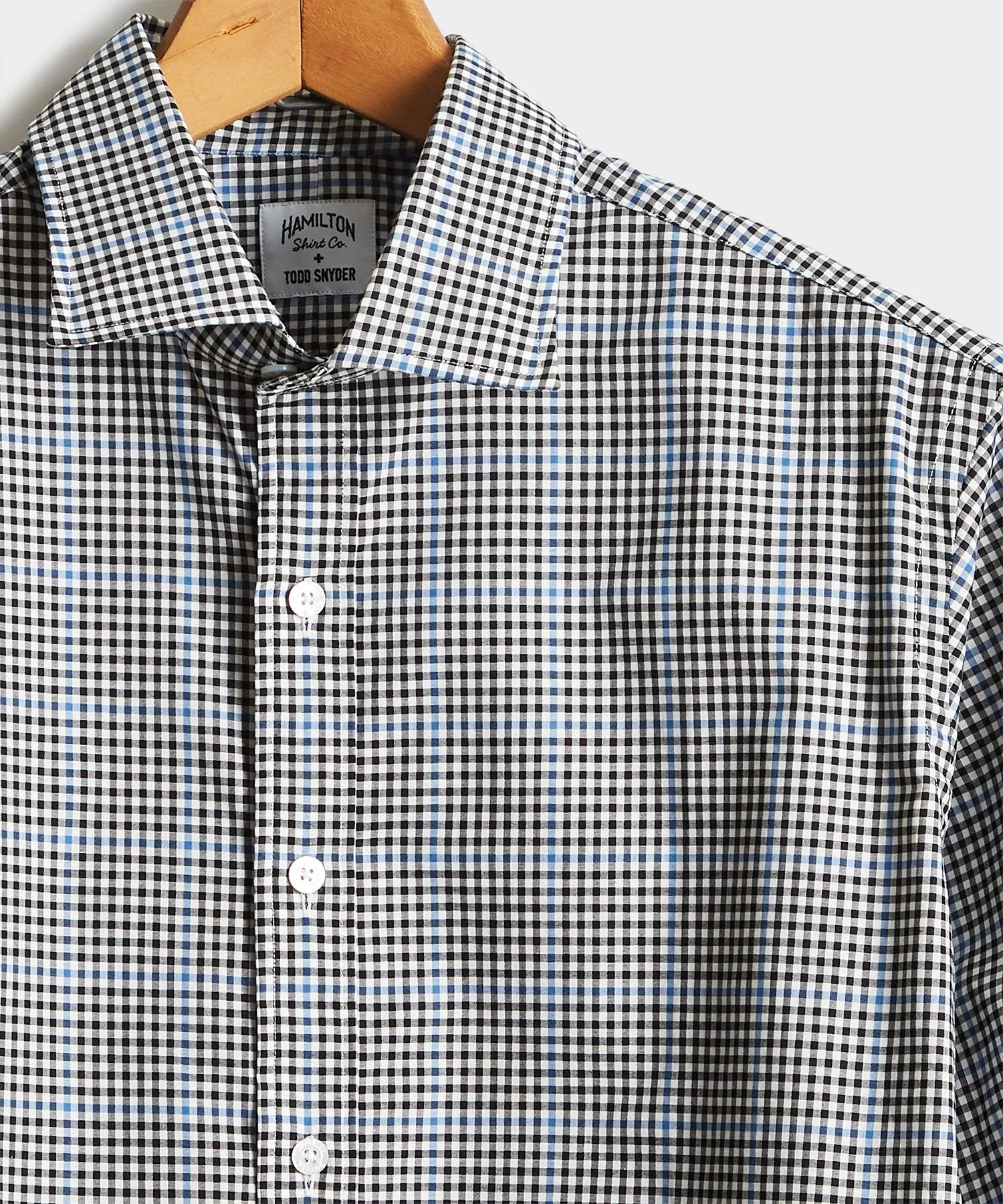 Made in the USA Hamilton   Todd Snyder Plaid Shirt in Black And Blue