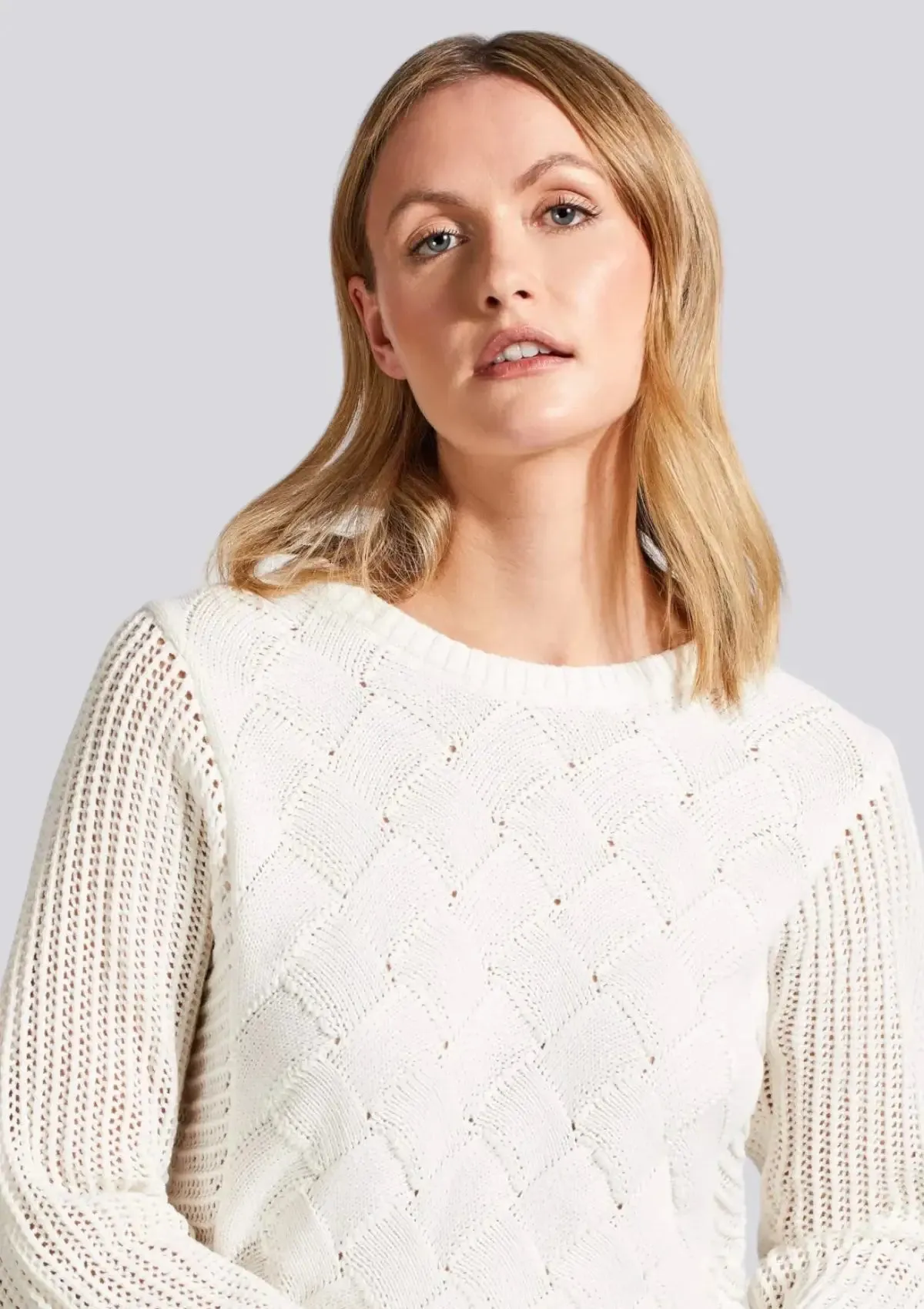 Mya Long Dolman Sleeve Sweater - Eggshell