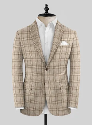 Noble Sofia Beige Wool Silk Linen Jacket