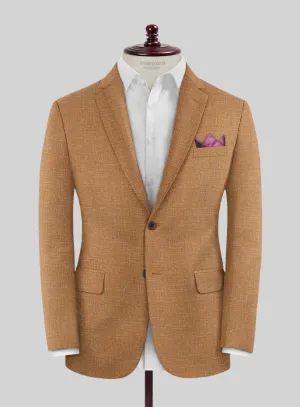 Noble Tan Wool Silk Linen Jacket