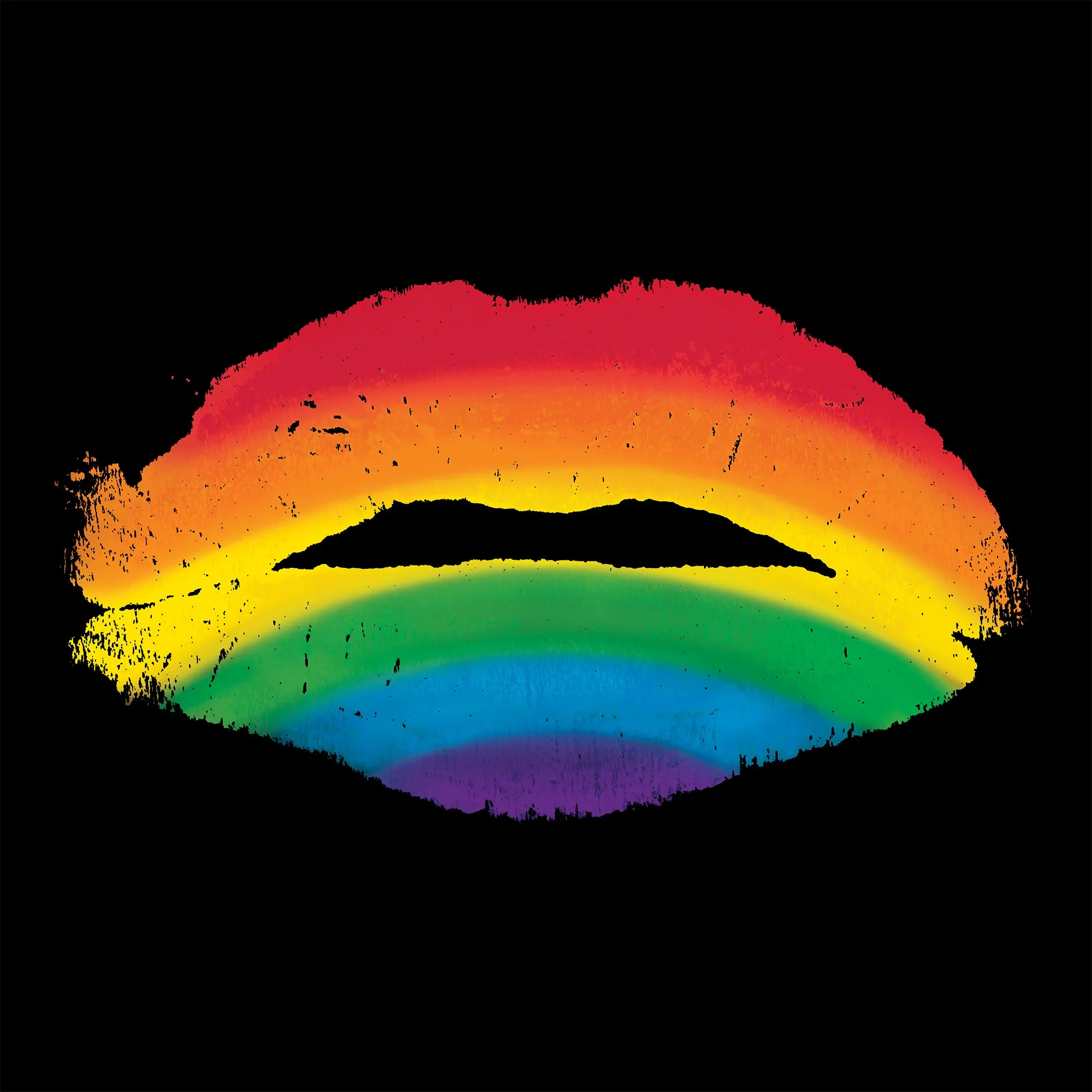 Rainbow Kiss Black Unisex Organic Cotton NHS Charity T-shirt