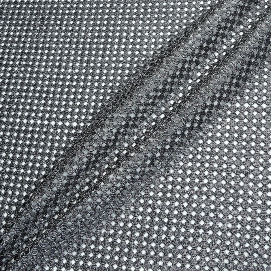 Silver Grey Metallic Guipure Lace