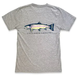 Singing Trout: Short Sleeve T-Shirt - Gray