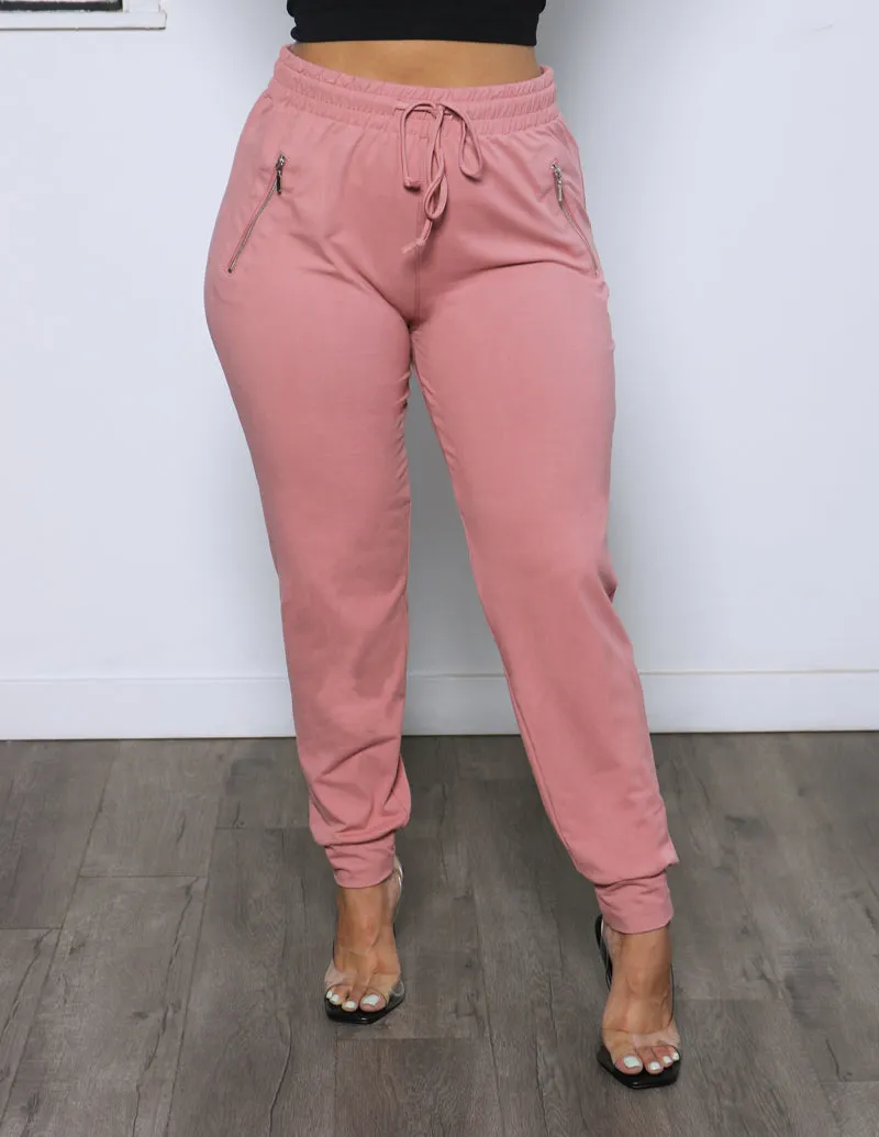 So Soft Zipper Details Jogger