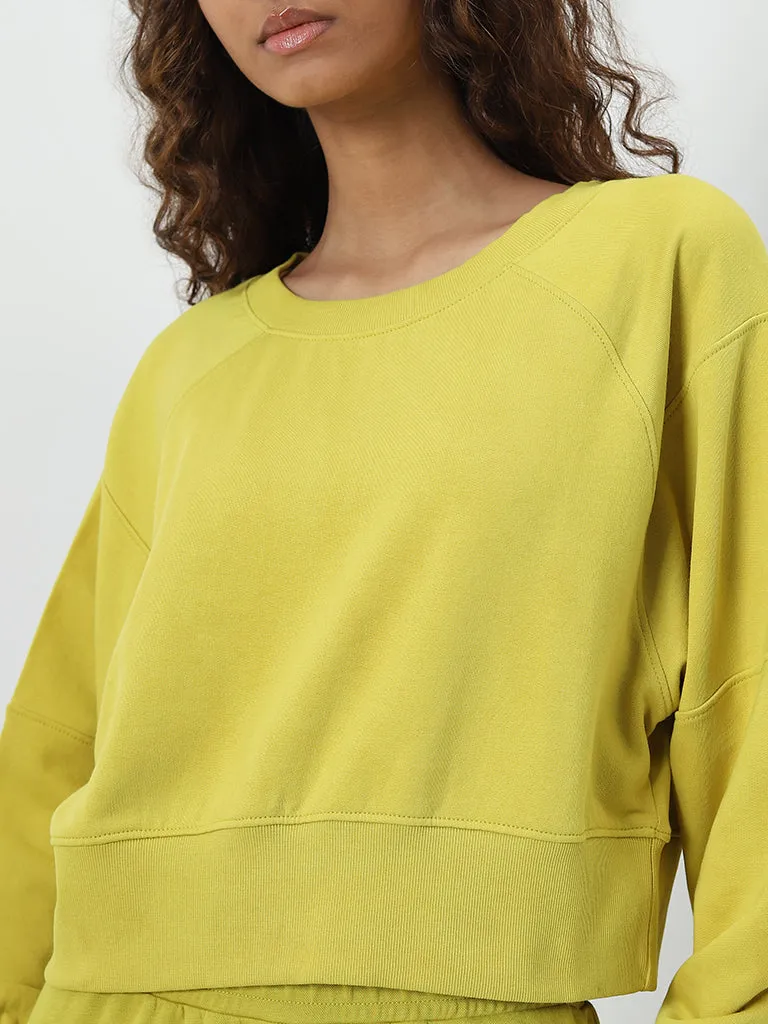 Studiofit Light Green Cotton Sweatshirt