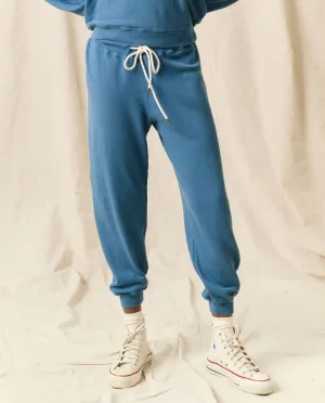 The Cropped Sweatpant. Solid -- Glacier Blue