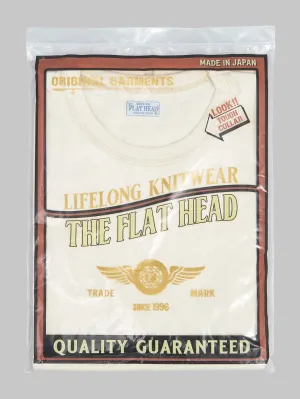 The Flat Head Loopwheeled Heavyweight Plain T-Shirt Ivory