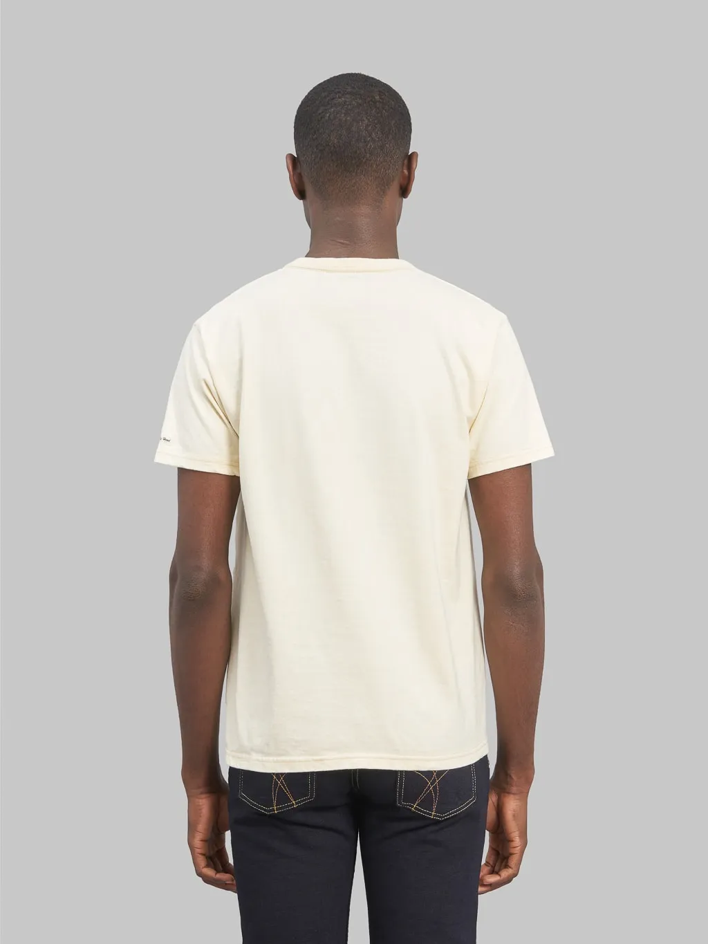 The Flat Head Loopwheeled Heavyweight Plain T-Shirt Ivory