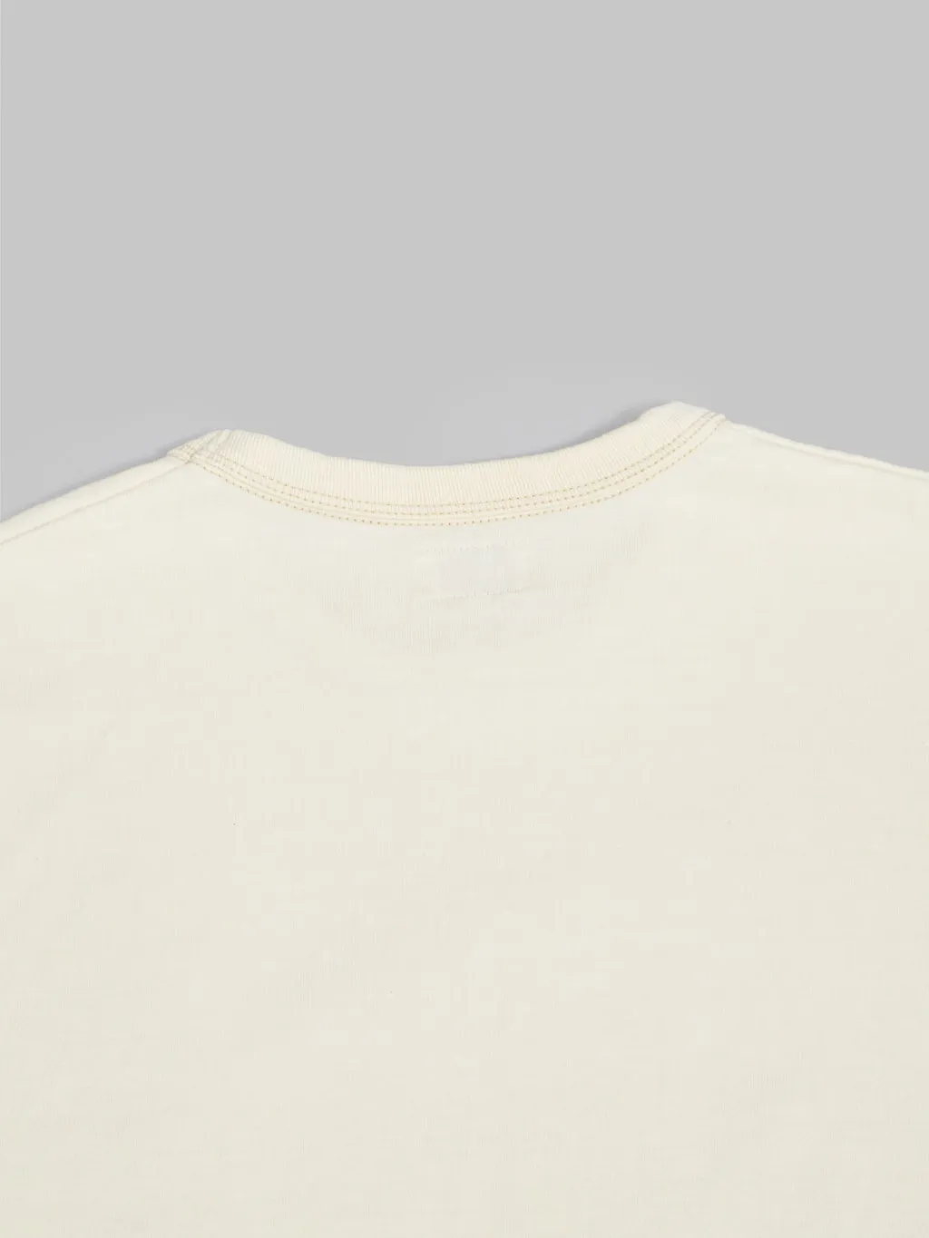 The Flat Head Loopwheeled Heavyweight Plain T-Shirt Ivory