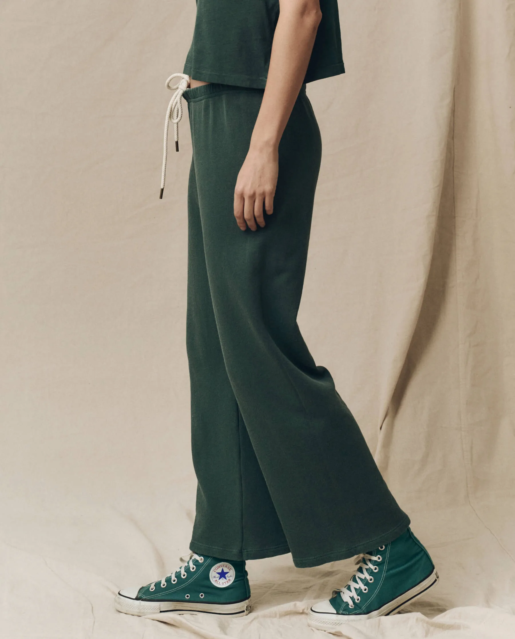 The Lap Sweatpant. Solid -- Deep Sea Green