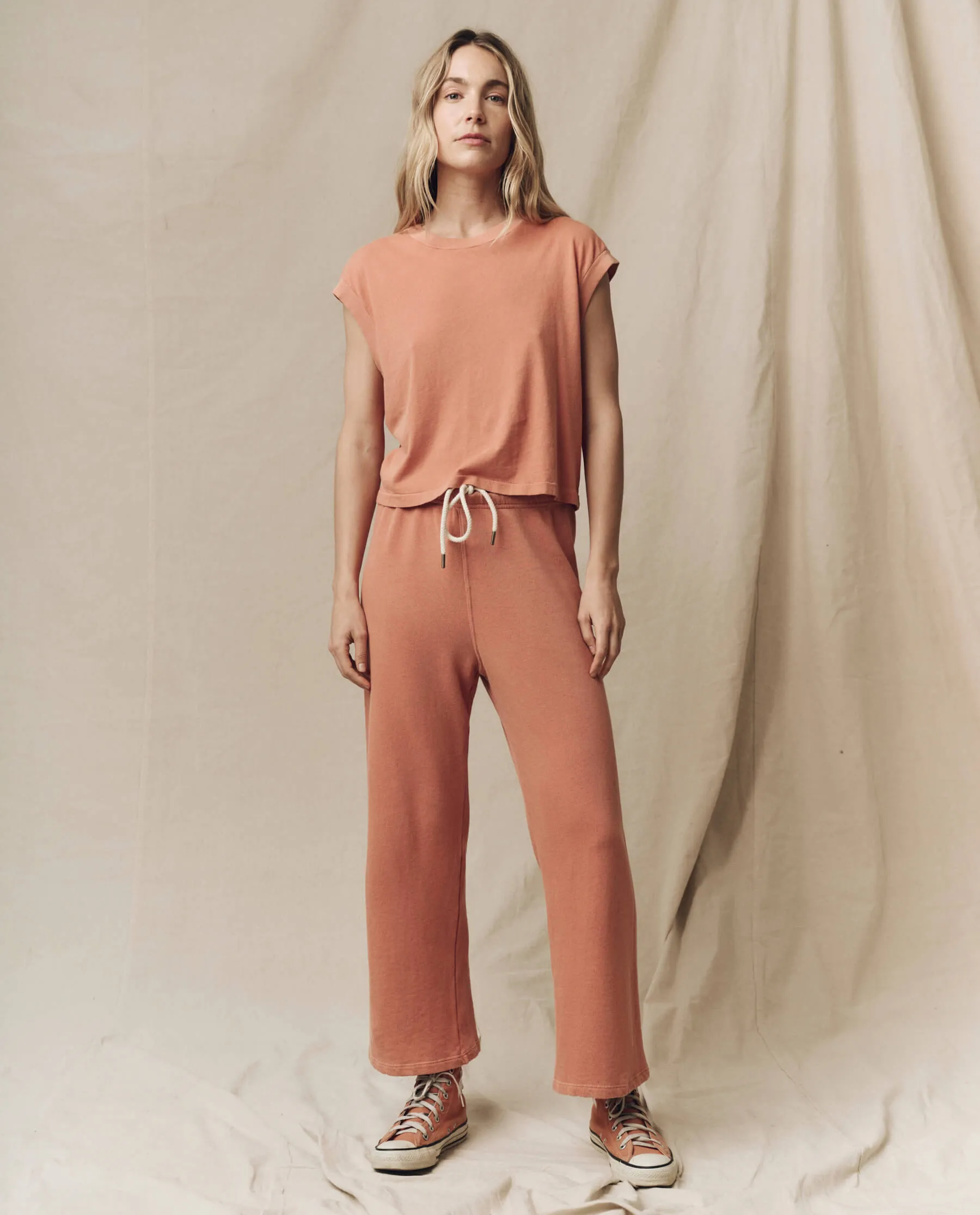 The Lap Sweatpant. Solid -- Sun Dried Orange