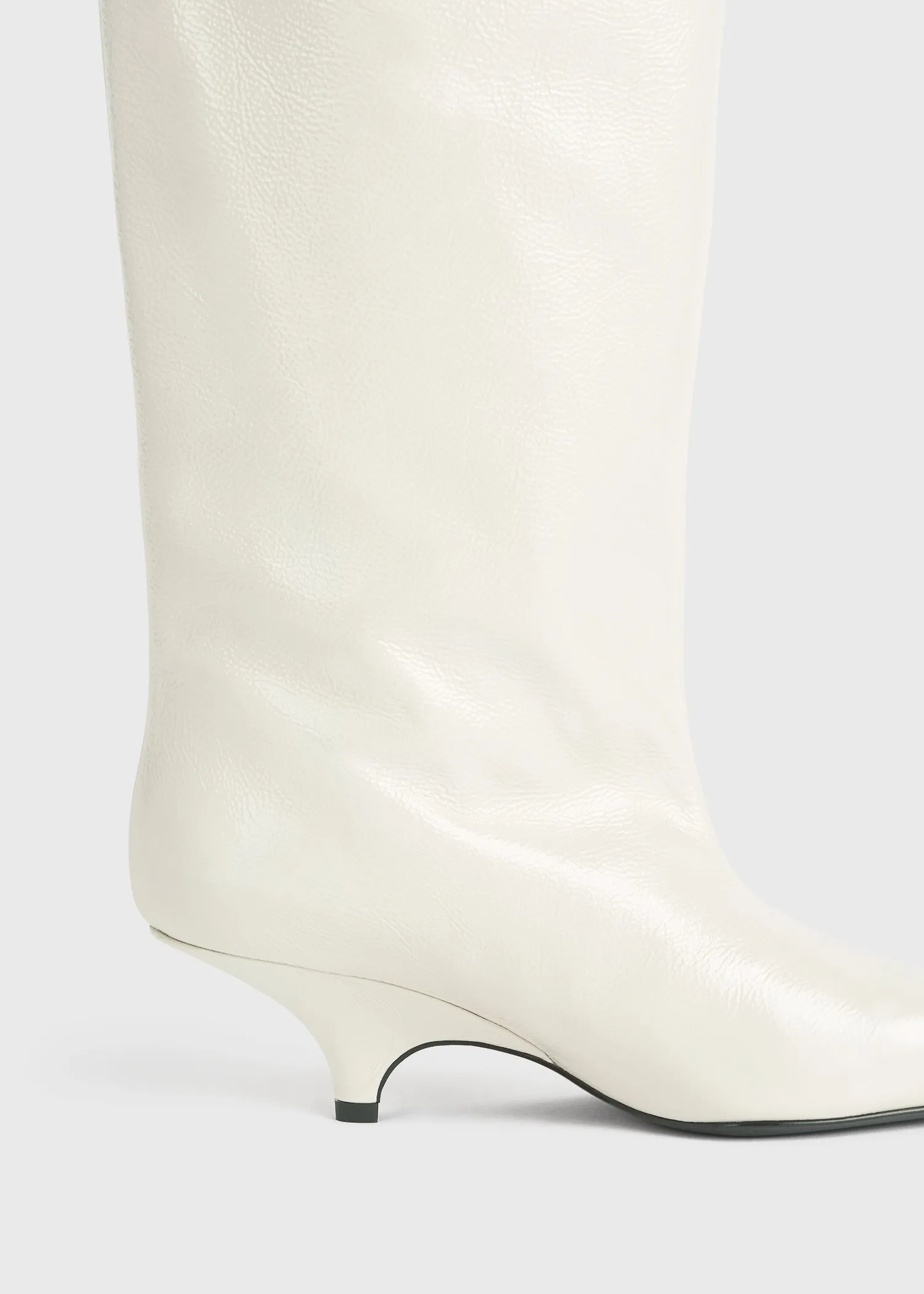 Wedge-heel Naplack boots bleached sand