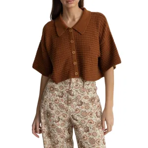 Womens Evermore Knit Short Sleeve Shirt
Caramel