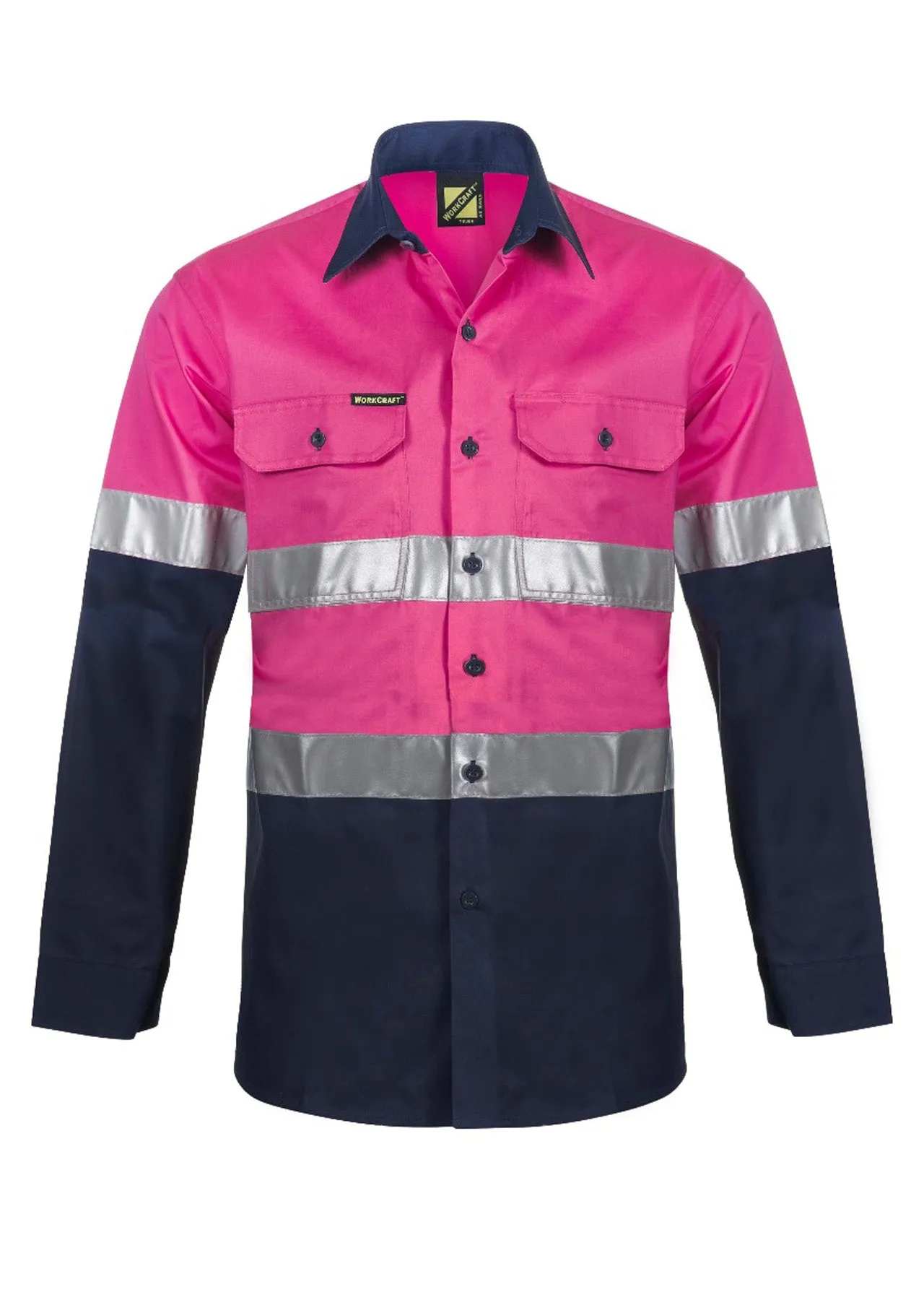 WS4132 LIGHTWEIGHT LONG SLEEVE VENTED COTTON DRILL REFLECTIVE SHIRT – NIGHT USE ONLY